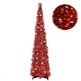 thumbnail image 1 of Topwoner 5Ft Popup Collapsible Sequin Tinsel Artificial Tree St Decorations, 1 of 7