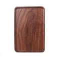 thumbnail image 1 of Topwoner Black Walnut Wooden Tableware Round Cake Tray Dessert Serving Tray Kitchen Utensils-5 Square Stitching, 1 of 14