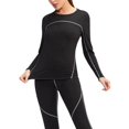thumbnail image 1 of Topwoner Women's Autumn And Winter Plus Velvet Yoga Long-sleeved Fitness Running Sports Training Clothes Slim Quick-drying Stretch Top Women T-shirt, 1 of 6