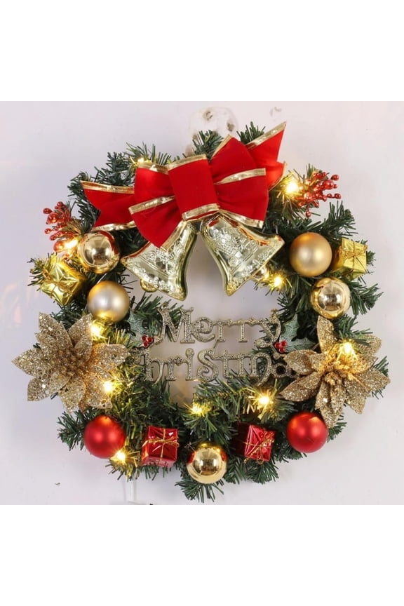 Wreath Outdoor Lighted Wreath for Front Door Wreath for Holiday Party Decorations