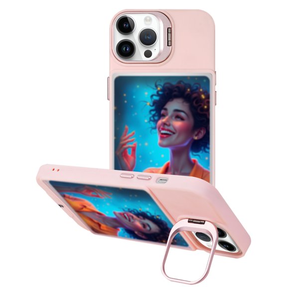 Topwrack iPhone 14 Pro MagSafe Case Durable Shockproof Cover with Kickstand & Card Holder, Water-Resistant, Slim Fit, Non-Slip Grip Pink