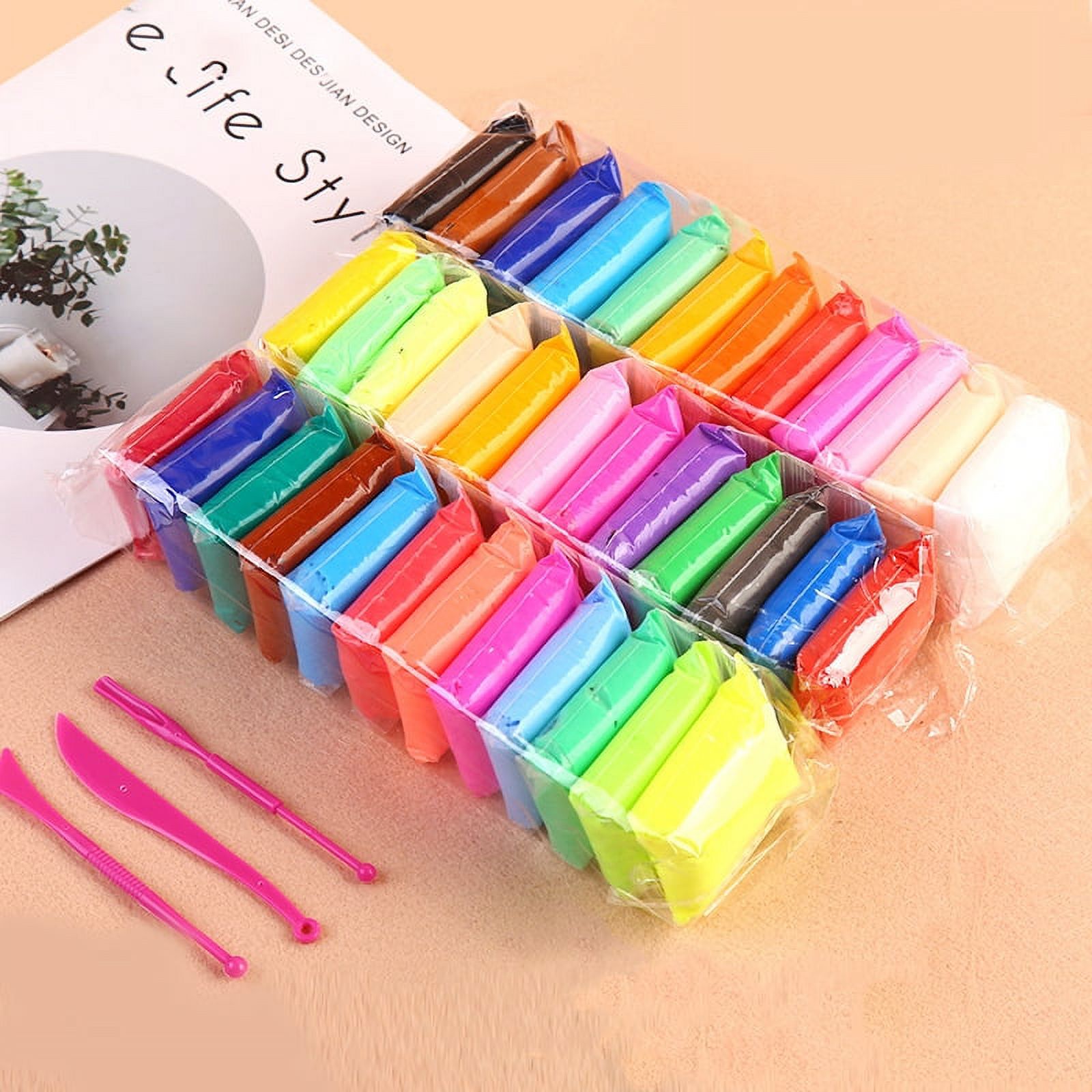 Topyecel Soft Clay Polymer Learning Toys Set Baby Handprint Footprint Kid Casting DIY