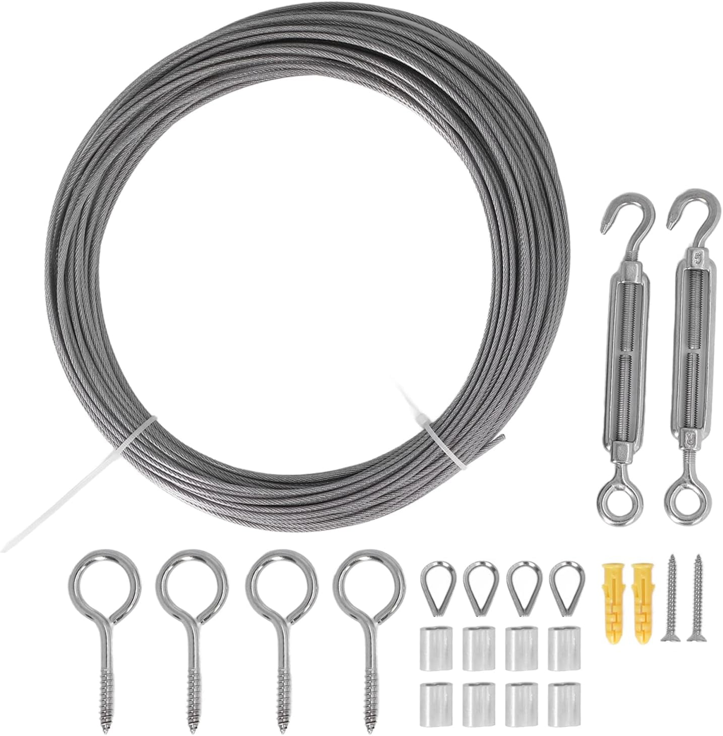 Topyond Hanging Wire,Stainless Steel Wire Rope Set,Rust Proof Prevent ...