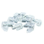 Topzone Clear Transparent Plastic Shelf Support Hardware Pins, 20 Count