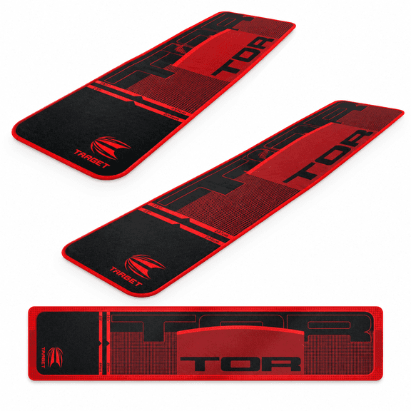 Tor Dart Mat Oche for Steel and Soft Tip Darts, Protective Non-Slip Full-Length Design