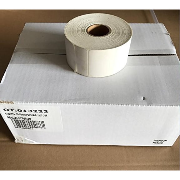 Tor Rey Blank Standard Label PLS-40L for LSQ-40L Scale,10 roll/ Case,1500/Roll / 2.2" W X 1.57" H X