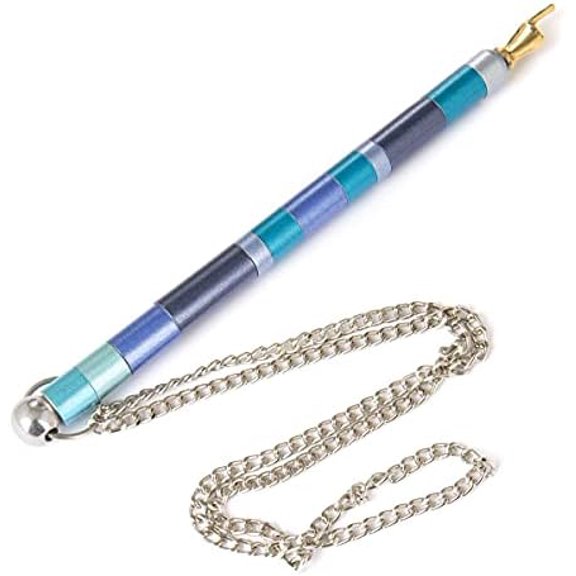 Torah Pointer Yad for Jewish Scroll - Anodized Aluminum Torah Pointer Stripes - Shades of Blue - TPC-2$$Office