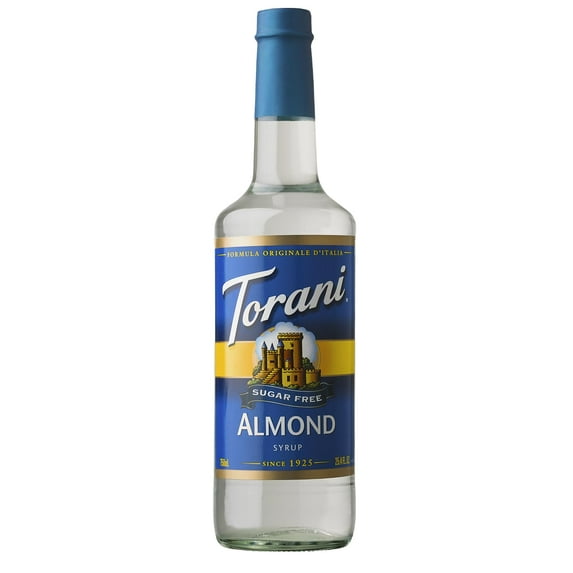 Torani Sugar Free Almond Coffee Syrup 750 ML Single Bottle