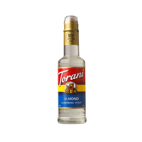 Torani Almond Flavoring Syrup, Plastic Bottle, Coffee Flavoring Syrup, No Known Allergens,12.7 fl oz