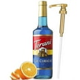 thumbnail image 1 of Torani Blue Curacao Syrup with Little Squirt Syrup Pump, 750ml 25.4 Ounces, 1 of 3