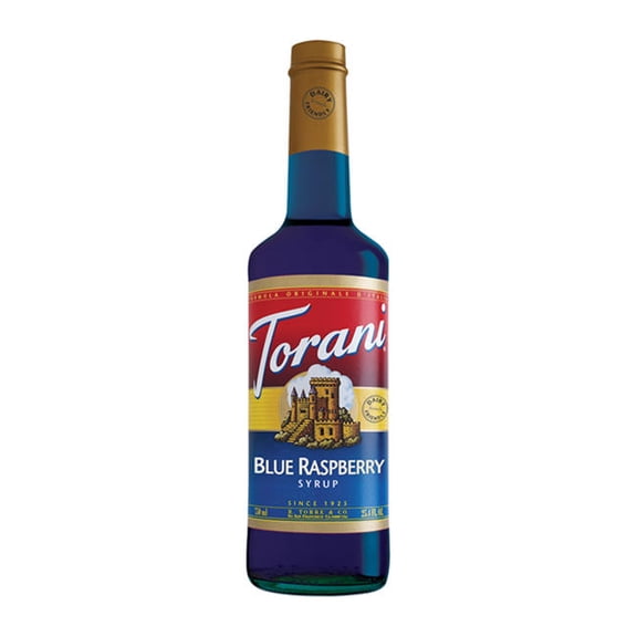 Torani Blue Raspberry Dairy Friendly Syrup cs 12/750 ml