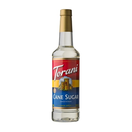 Torani Cane Sugar Sweetener Syrup, Plastic Bottle, Drink Flavoring Syrup, No Known Allergens, 25.4 fl oz