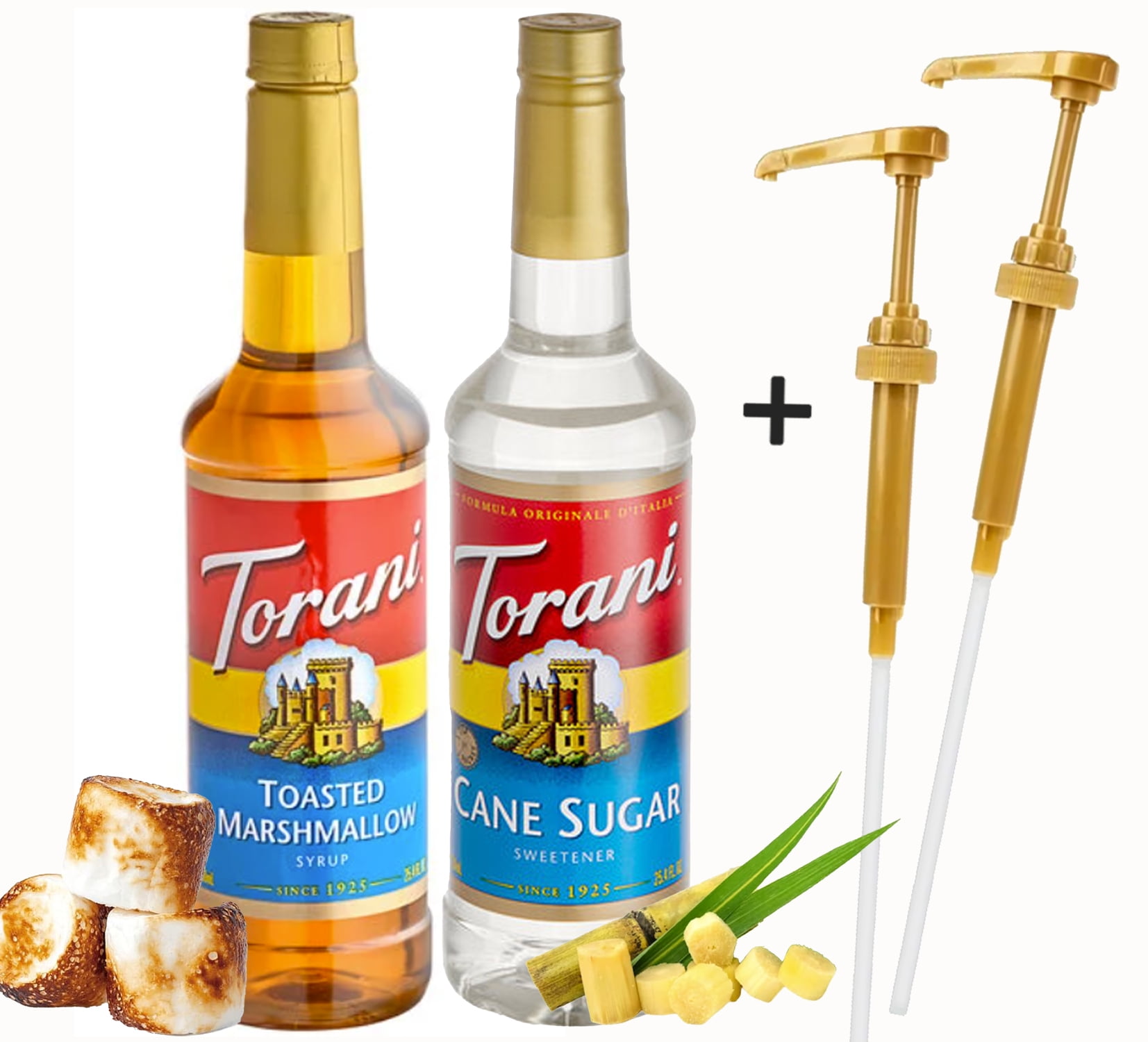 Torani Cane Sugar Sweetener Syrup + Torani Toasted Marshmallow Syrup