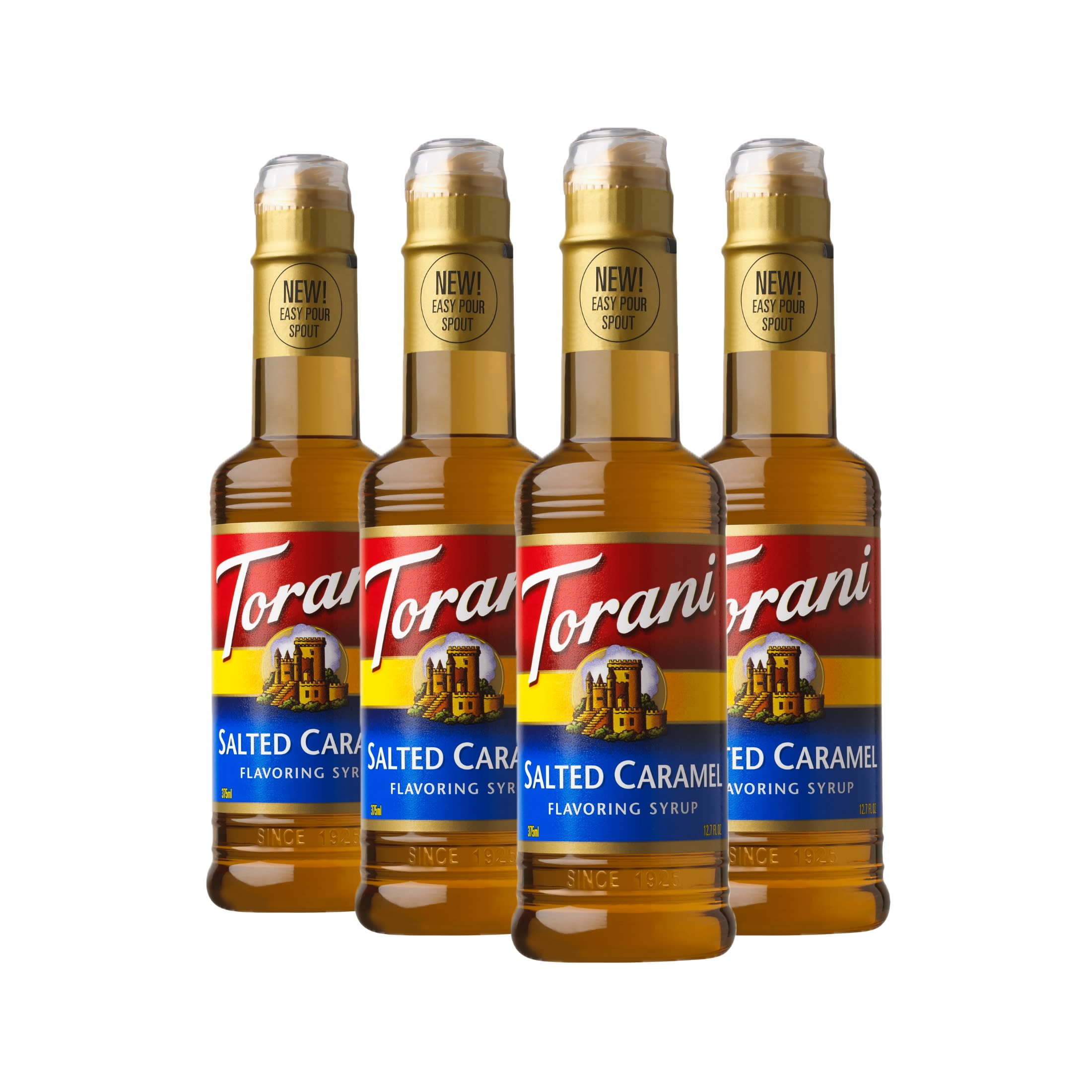 (4 pack) Torani Original Salted Caramel Syrup, Authentic Coffeehouse Syrup, 12.7 oz