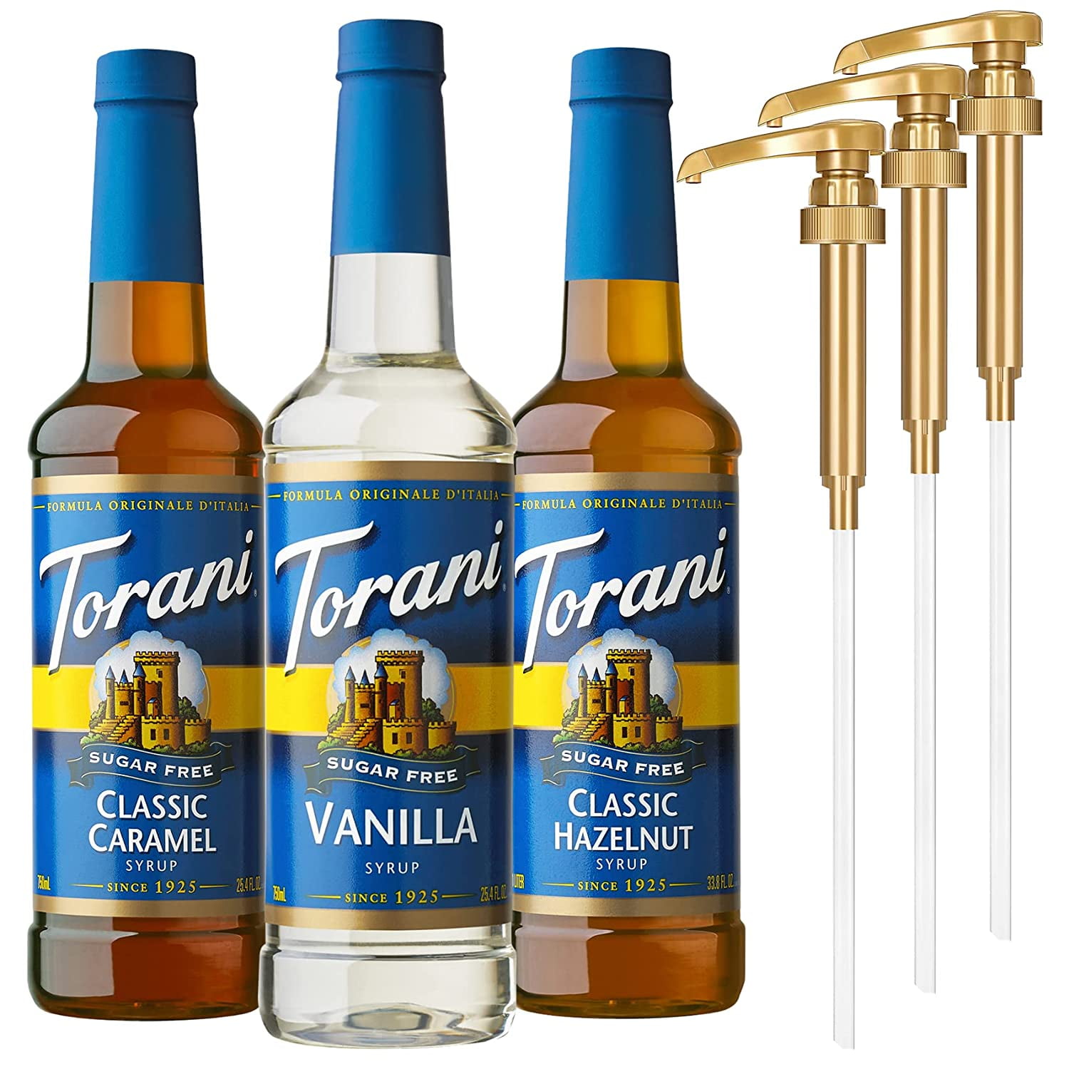 Torani Coffeehouse Variety Syrups Sugar Free Vanilla, Classic Caramel