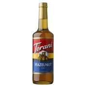 Torani Hazelnut Syrup, Glass Bottle, Drink Flavoring Syrup, Tree Nut Allergen, 25.4 fl oz