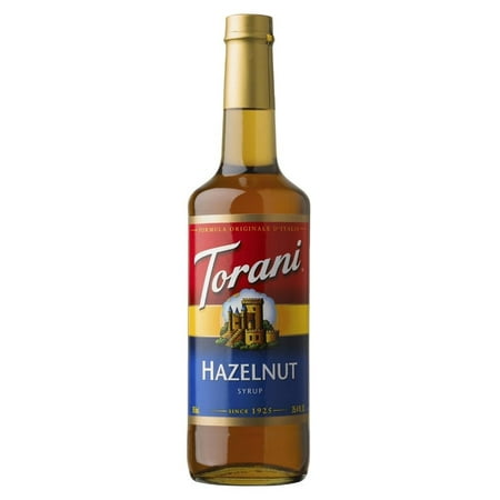 Torani Hazelnut Syrup, Glass Bottle, Drink Flavoring Syrup, Tree Nut Allergen, 25.4 fl oz