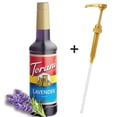 thumbnail image 1 of Torani Lavender Syrup, 25.4 oz (750 mL) + Gold Syrup Pump, 1 of 3