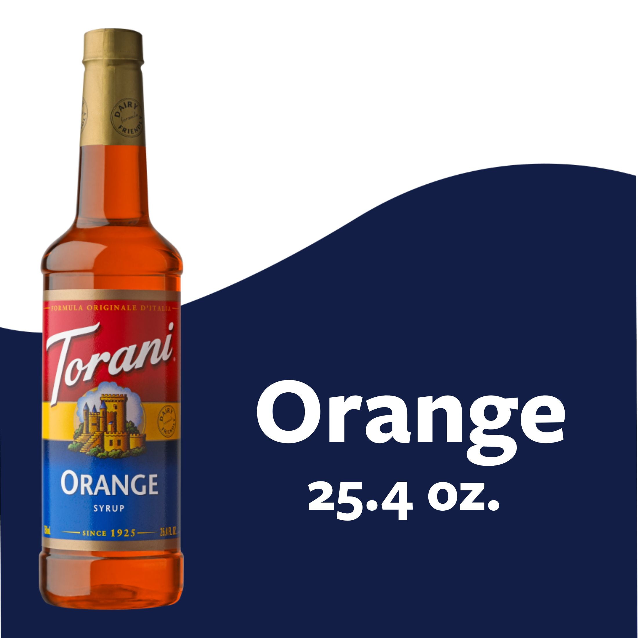 Torani Orange Flavoring Syrup, Drink Mix, Handcrafted Soda Flavoring