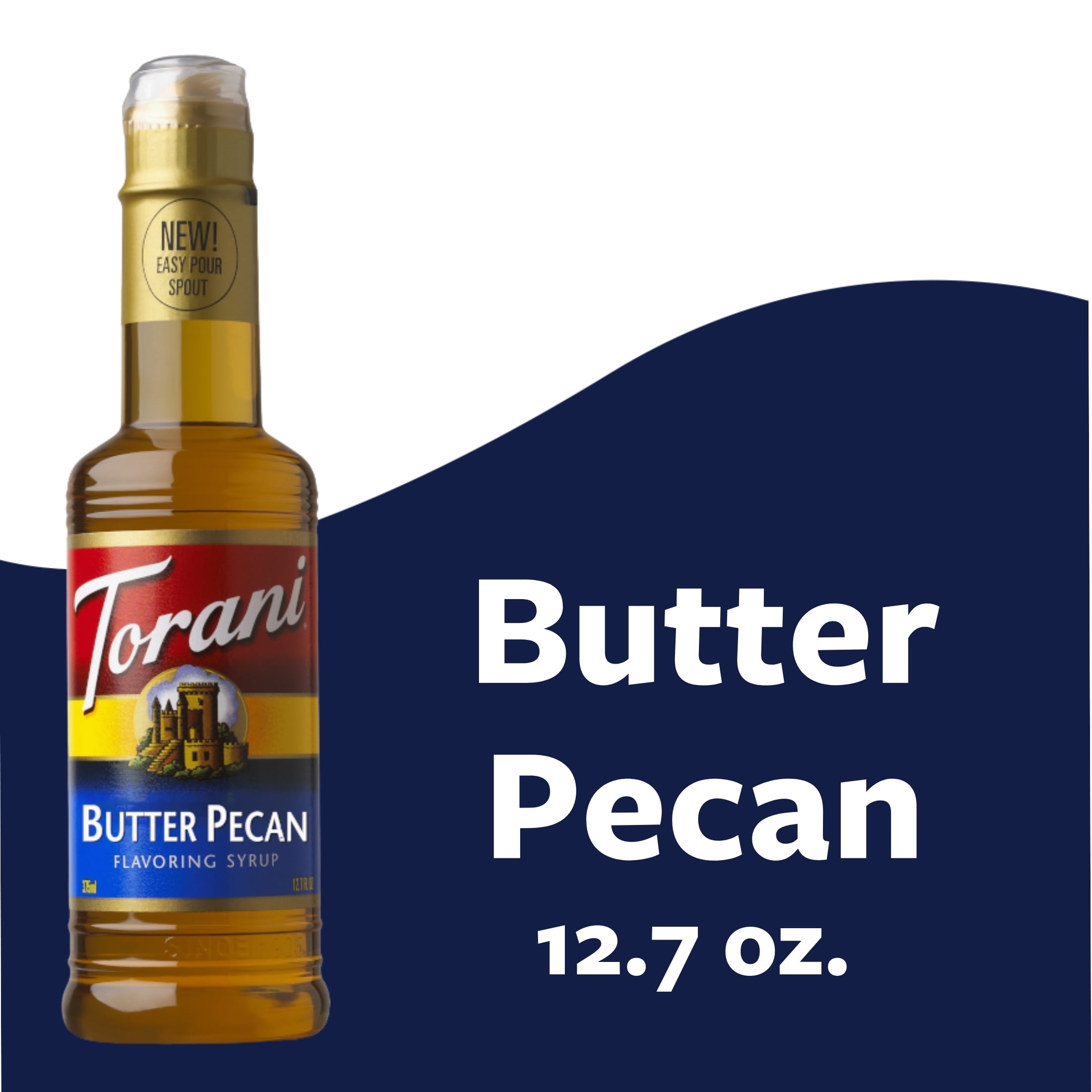 Torani Original Butter Pecan Syrup, Authentic Coffeehouse Syrup, 12.7