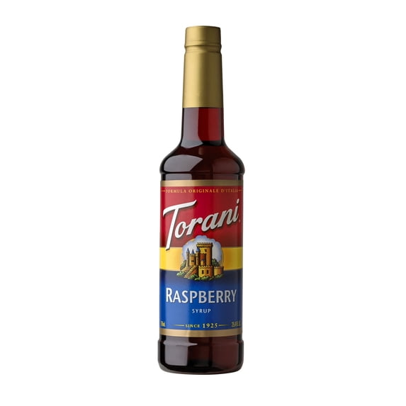 Torani Raspberry Syrup, Plastic Bottle, Drink Flavoring Syrup, No Known Allergens, 25.4 fl oz