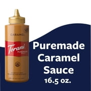 Torani Puremade Caramel Sauce, Authentic Coffeehouse Sauce and Dessert Topping, Plastic Squeeze Bottle, 16.5 oz