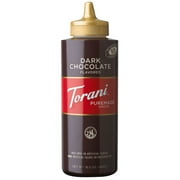 Torani Puremade Dark Chocolate Sauce, Authentic Coffeehouse Sauce and Dessert Topping Plastic Squeeze Bottle 165 oz