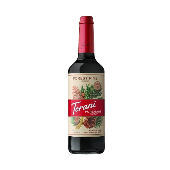 Torani Puremade Forest Pine flavoring syrup 750ml Glass Bottle
