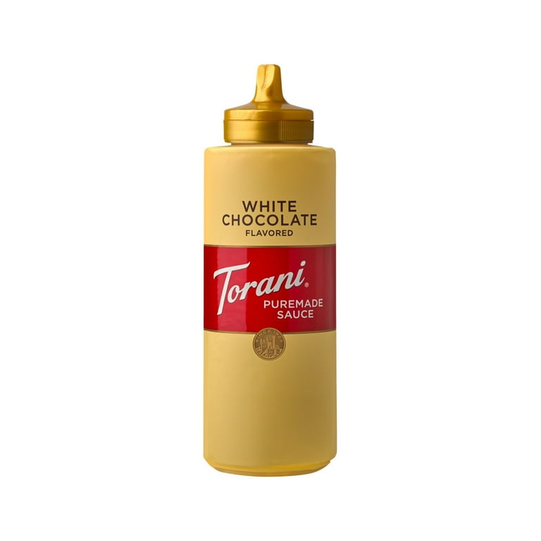 Torani White Chocolate Sauce 16.5 oz, Coffeehouse Dessert Topping