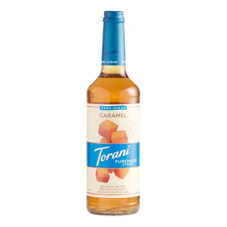 Torani Puremade Zero Sugar Caramel Syrup 750ml Pack of 2