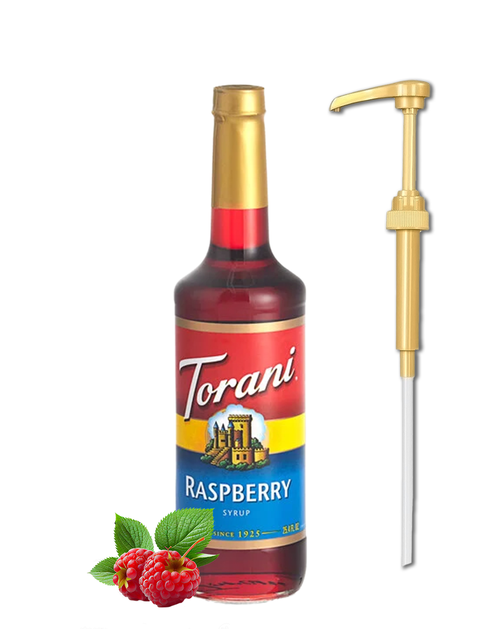 Torani Raspberry Classic Flavouring Syrup, 25.4 fl oz Glass Bottle ...