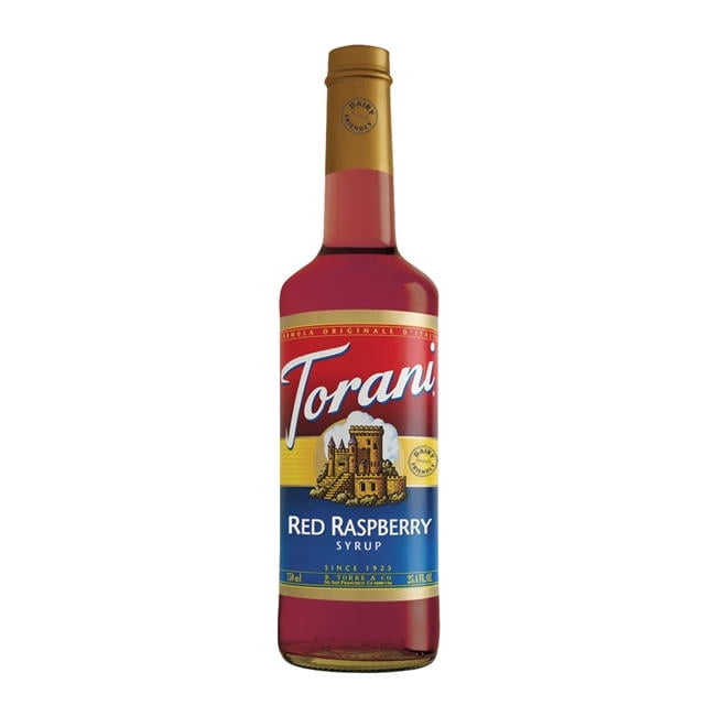 Torani Red Raspberry Dairy Friendly Syrup cs 12/750 ml
