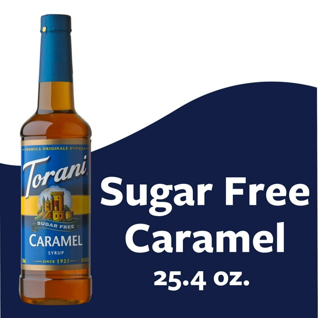 Torani Sugar Free Caramel Flavoring Syrup, Coffee Flavoring, Drink Mix