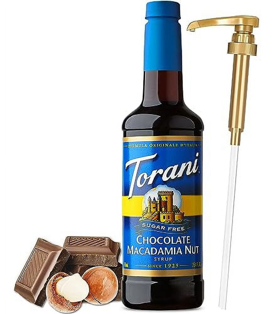 Torani Sugar Free Chocolate .. Macadamia Nut Syrup with .. Little