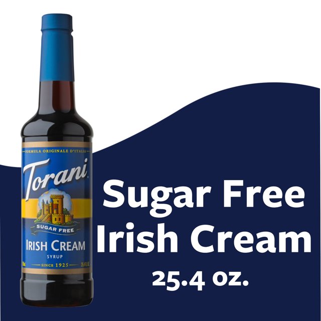 Torani Sugar Free Irish Cream Syrup, Zero Calorie, Authentic