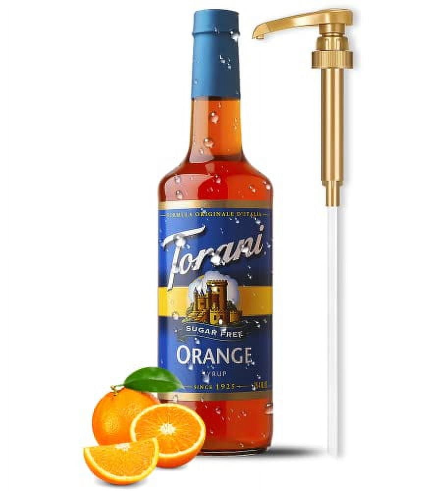 Torani Sugar Free Orange .. Syrup with Little Squirt .. Syrup Pump