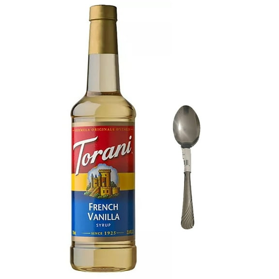 Torani Sugar Free Syrup, French Vanilla, 25.4 Fl Oz, (Pack Of 1) With Spoon