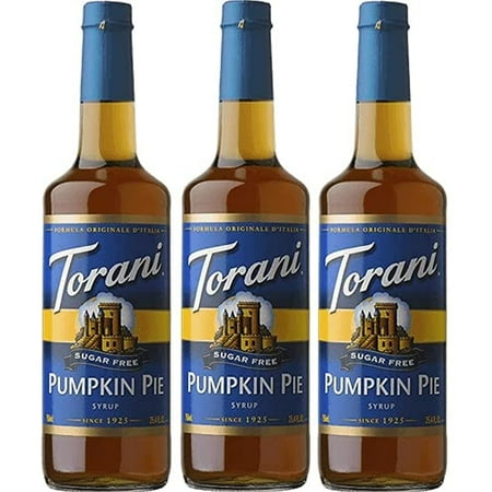 Torani Sugar-Free Syrup, Pumpkin Pie, 25.4-Ounce Bottles (Pack Of 3)
