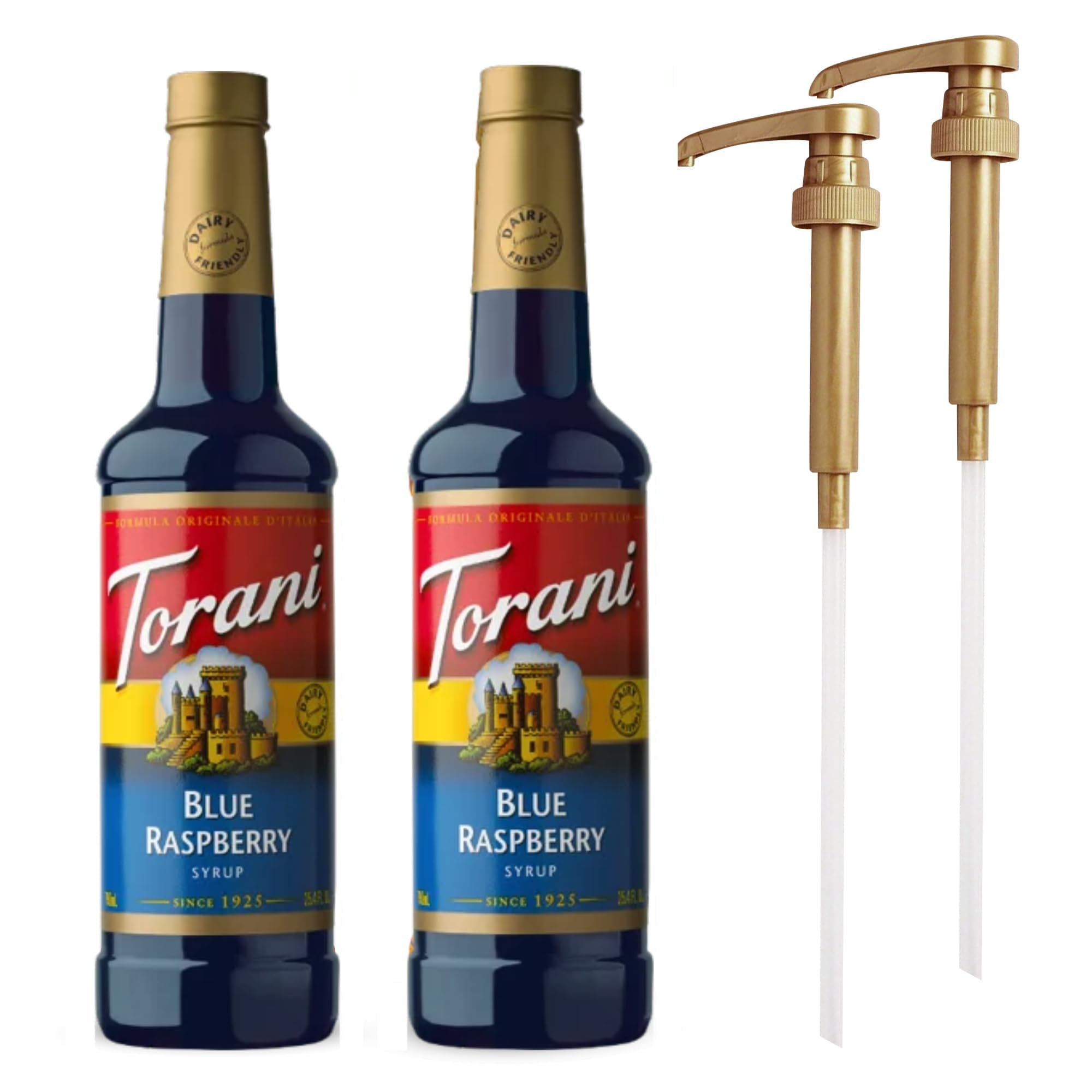 Torani Syrups 25.4Oz Bottle Syrup For Coffee With 3 Gold Pump Coffee