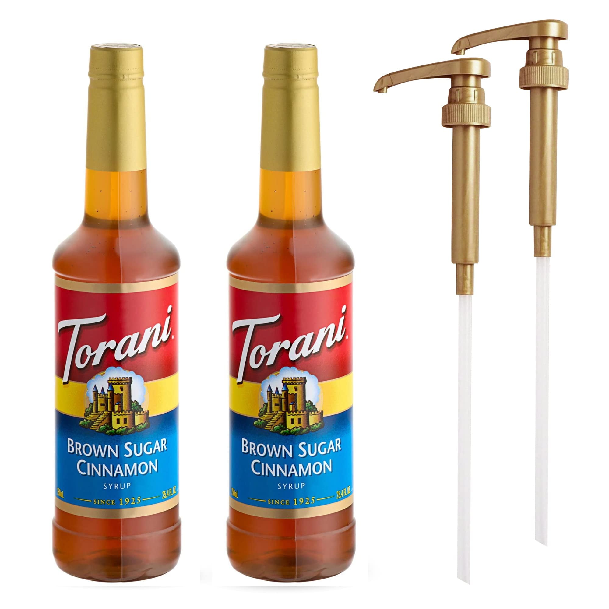 Torani Syrups 25.4Oz Bottle Syrup For Coffee With 3 Gold Pump Coffee