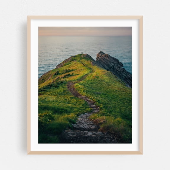 Torbay Point, St. John's - St. John's Newfoundland and Labrador Canada Photography Landscape Coast Nature Ocean Scenic Sunset Oak Framed Wall Art Print 6 x 8 inches