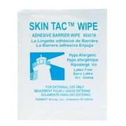 Torbot Skin-Tac Adhesive Latex-Free Barrier Wipes - Non-Rubber Liquid, Clear & Hypoallergenic - Aid in Adhesion on Skin - Moisture-Sealed Travel-sized & Easy Application - 2 x 2 MS407W - Pack of 2