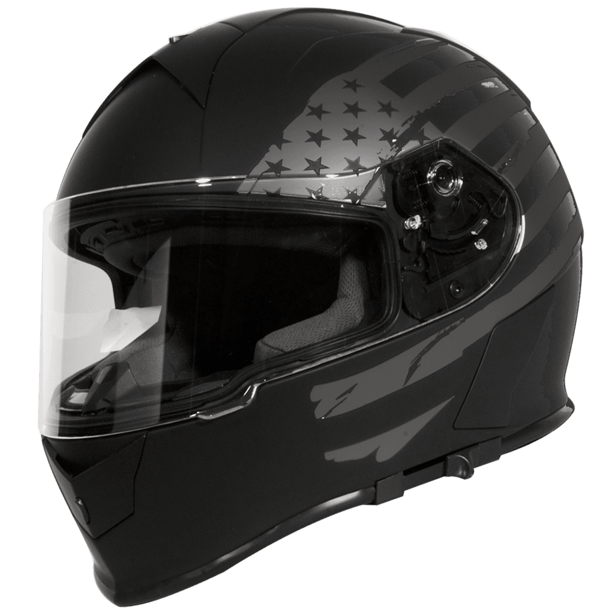 Torc Full Face T 14 Bluetooth Helmet Flag Flat Black X Large