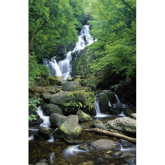 Killarney Library Torc Waterfall Killarney National Park County Kerry Ireland Canvas Art ...