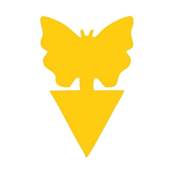 Torch 10Pcs Fungus Gnat Trap, 3.1x4.7 inch Mosquito Stickers, Butterfly Shape Fruit Fly Attracting Sticker, for Kitchen, Garden, Indoors and Outdoors Plants, Yellow