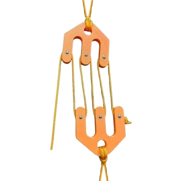 Torch 1Pc Block and Tackle Pulley System Set, 3.4X3.4 inch Portable Game Hoist Block and Tackle, Nylon Game and Gear Hoist, Hunting Games Hoist for Backcountry and Solo Hunting, Orange