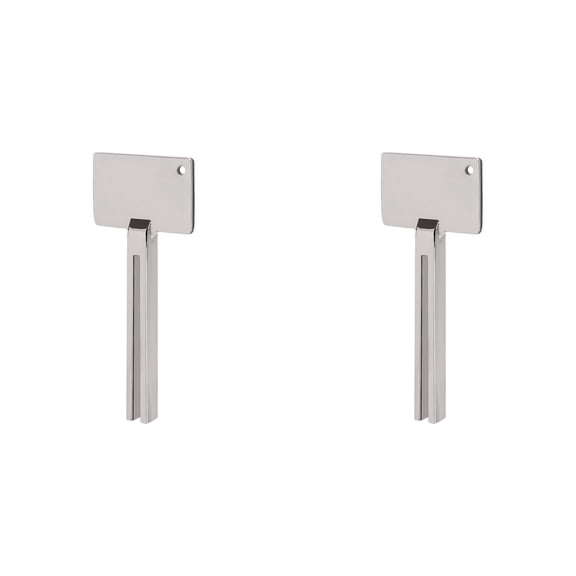 Torch 2Pcs Stainless Steel Toothpaste Squeezer, 1.5x.5 inch Tube Squeezer Tool, Rolling Toothpaste Tube Squeezer, Square Toothpaste Key, Bathroom Safety, Aids and Accessories, Silver