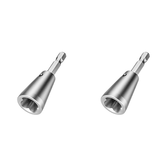 Torch 2Pcs Wire Twister Tool for Drill, 0.8x2.2 inch Wire Nut Twister, Zinc Alloy Drill Wire Twister, Circular Arc Parallel Groove Design, No Damage to the Wire Core, Silver