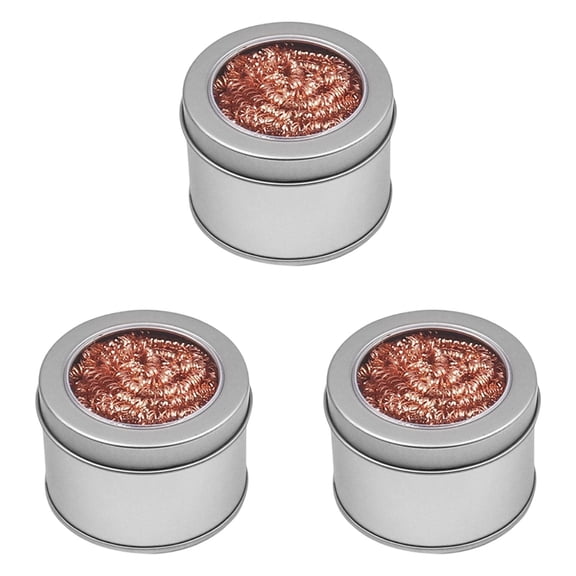 Torch 3Pcs Soldering Iron Tip Cleaner, Soft Coiled Brass Wire Sponge