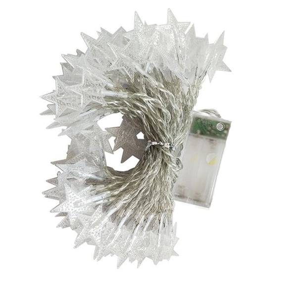 Torch 6.56 ft 10 LED Star String Lights, Battery Operated String Lights for Bedroom, White String Lights, Cute Hanging Star Fairy Lights, Classroom Lights, for Gift Bedroom Wedding Party Decor
